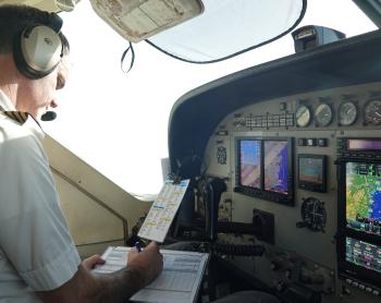 Jonathan Blomberg, pilot of MAF International in Guinea, aboard aircraft N2114G.