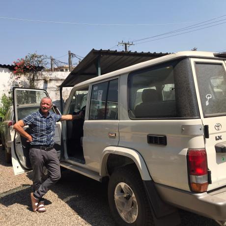 Emil Kundig with MAF vehicle