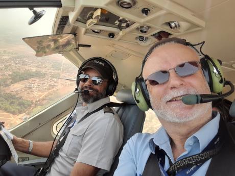 MAF pilot Dave Forney and John Feil on the flight.