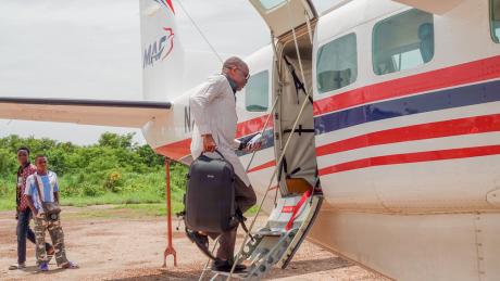 remote communities An MAF plane visited four destinations in one day, bringing partners to.